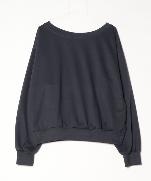 NUJOH（ヌゾ）の「One Shoulder Sweat Top / ワンショルダーウェットトップ（Tシャツ/カットソー・レディース・ブラック/ネイビー/ライトグレー/チャコールグレー・FREE）」の13枚目の写真