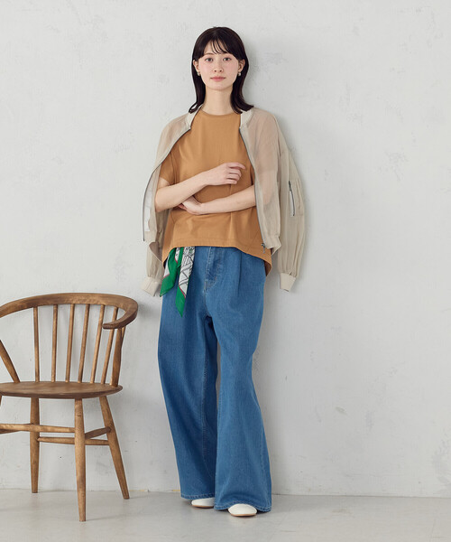 COMME CA ISM(コムサイズム)の「シアーオーバーサイズブルゾン(ブルゾン・レディース・ブラック/グレイッシュベージュ・MEDIUM/LARGE)」の9枚目の写真