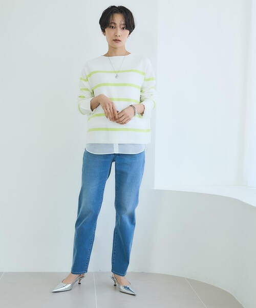 UNTITLED（アンタイトル）の「【追加/人気デニム】MAKE×DENIMスリムストレート（デニムパンツ・レディース・ブルー系その他/ブルー・04/03/02/00/50/48/46/44/42/01）」の6枚目の写真