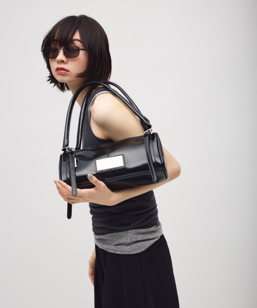 TONER（トナー）の「スクエアプレートスリムロングハンドバッグ/ロゴプレート付き（ショルダーバッグ・レディース・レッド/ブラウン/ブラック・FREE）」の22枚目の写真