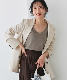 Pierrot（ピエロ）の「接触冷感リネンライクテーラードジャケット（テーラードジャケット）」