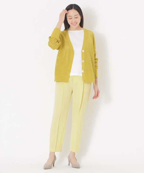 S.ESSENTIALS(エスエッセンシャルズ)の「メッシュニット(カーディガン/ボレロ・レディース・ダークネイビー/イエロー/ベージュ・38)」の12枚目の写真
