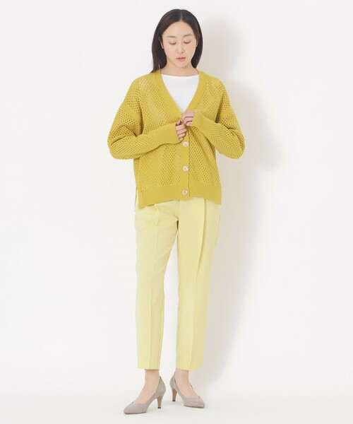 S.ESSENTIALS(エスエッセンシャルズ)の「メッシュニット(カーディガン/ボレロ・レディース・ダークネイビー/イエロー/ベージュ・38)」の11枚目の写真