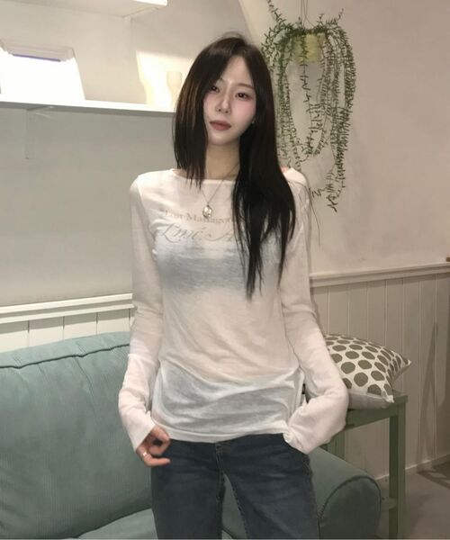 LMCの「WM LMC ATELIER SHEER LONG SLV TEE charcoal(Tシャツ/カットソー・レディース・その他・MEDIUM/SMALL)」の8枚目の写真