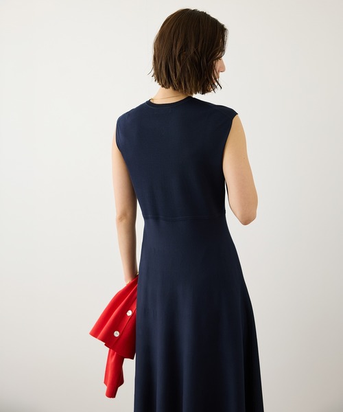 ROPE'（ロペ）の「LEVITA ニットワンピース/接触冷感・イージーケア（ワンピース・レディース・ネイビー/ベージュ・FREE）」の20枚目の写真