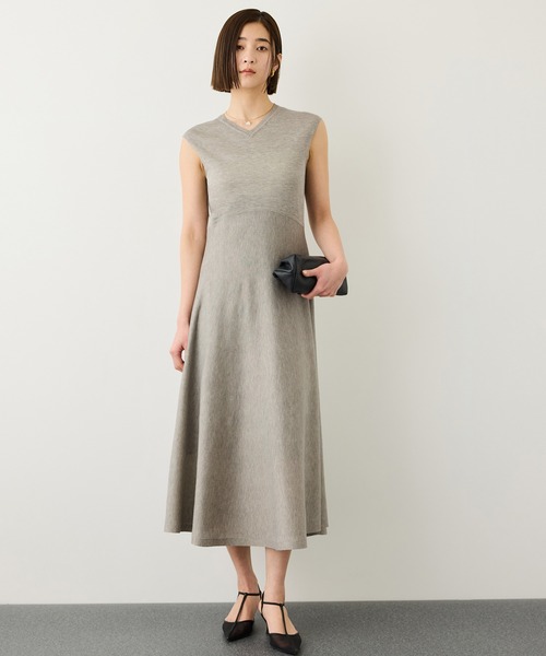 ROPE'（ロペ）の「LEVITA ニットワンピース/接触冷感・イージーケア（ワンピース・レディース・ネイビー/ベージュ・FREE）」の22枚目の写真