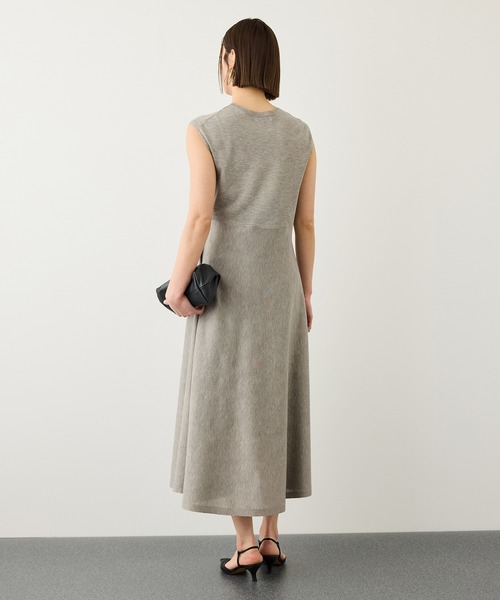 ROPE'（ロペ）の「LEVITA ニットワンピース/接触冷感・イージーケア（ワンピース・レディース・ネイビー/ベージュ・FREE）」の3枚目の写真