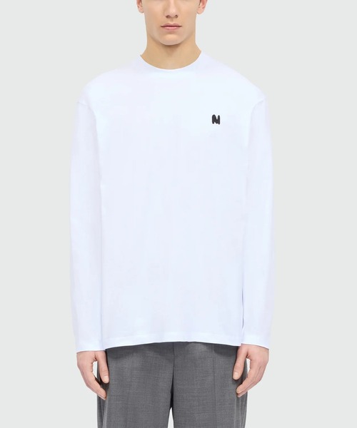 MSGM(エムエスジーエム)の「TheMwave エンブロイダリー ロングスリーブTシャツ(Tシャツ/カットソー・メンズ・ホワイト/ブラック・S/XL/L/M)」の8枚目の写真