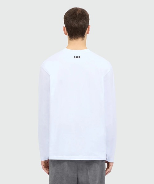 MSGM(エムエスジーエム)の「TheMwave エンブロイダリー ロングスリーブTシャツ(Tシャツ/カットソー・メンズ・ホワイト/ブラック・S/XL/L/M)」の9枚目の写真