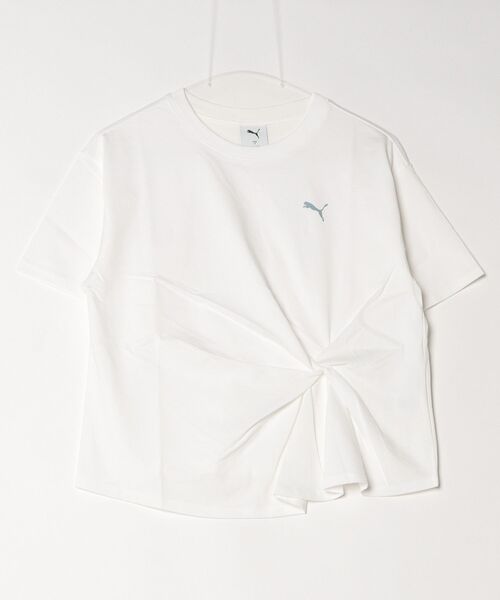 PUMA(プーマ)の「プーマ PUMA ESS ELEVATED クール フロント ノット Tシャツ(Tシャツ/カットソー・レディース・ホワイト/ブラック・L/M)」の10枚目の写真