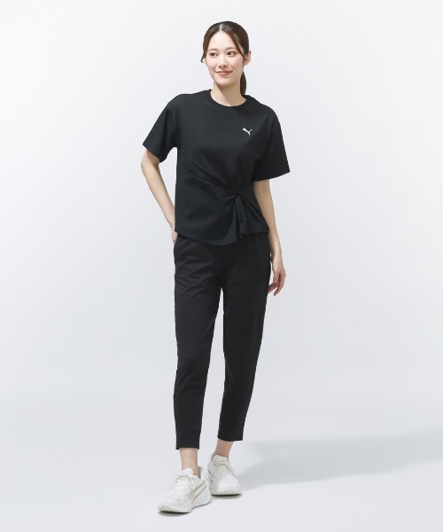 PUMA(プーマ)の「プーマ PUMA ESS ELEVATED クール フロント ノット Tシャツ(Tシャツ/カットソー・レディース・ホワイト/ブラック・L/M)」の6枚目の写真