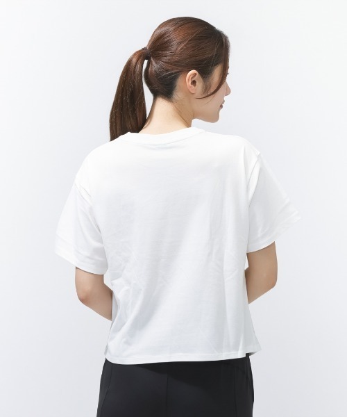 PUMA(プーマ)の「プーマ PUMA ESS ELEVATED クール フロント ノット Tシャツ(Tシャツ/カットソー・レディース・ホワイト/ブラック・L/M)」の4枚目の写真