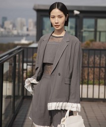LEPSIM | 《オフィスライン》Wテーラーオーバージャケット　637918(テーラードジャケット)