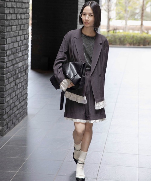 LEPSIM（レプシィム）の「《オフィスライン》Wテーラーオーバージャケット　637918（テーラードジャケット・レディース・ベージュ/グレー/チャコールグレー・FREE）」の13枚目の写真