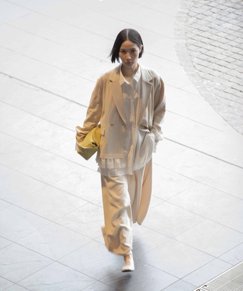 LEPSIM（レプシィム）の「《オフィスライン》Wテーラーオーバージャケット　637918（テーラードジャケット・レディース・ベージュ/グレー/チャコールグレー・FREE）」の17枚目の写真