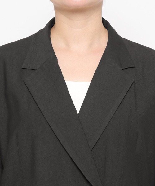 LEPSIM（レプシィム）の「《オフィスライン》Wテーラーオーバージャケット　637918（テーラードジャケット・レディース・ベージュ/グレー/チャコールグレー・FREE）」の22枚目の写真