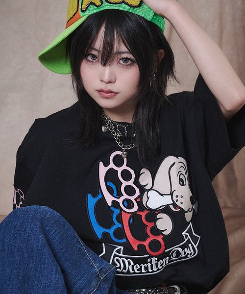 GALFY（ガルフィー）の「【GALFY/ガルフィー】メリケンHERTS Tee（Tシャツ/カットソー・メンズ・ホワイト/ターコイズブルー/ブラック・M/L/XL）」の2枚目の写真