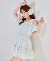 one after another NICE CLAUP（ワンアフターアナザーナイスクラップ）の「ティアードミニチュニック/半袖バージョン（ワンピース）」