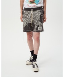 DISCOVERED（ディスカバード）の「SASHIKO DAMAGE SHORTS（スウェットパンツ）」