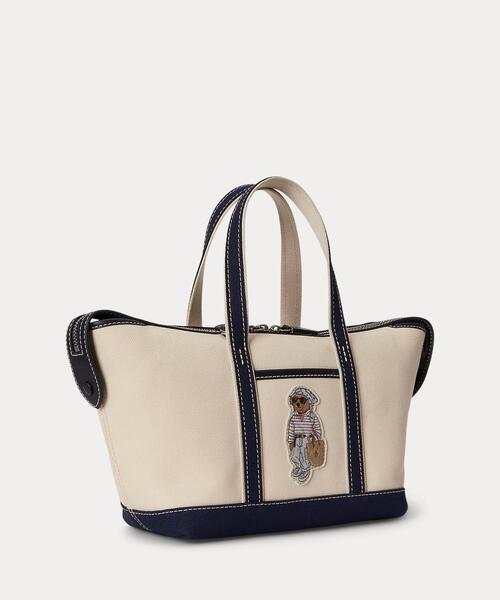 美品 Ralph Lauren ポロベア キャンバス ミニ ショッパートート Polo ベア キャンバス ミニ ショッパー トート（トートバッグ）｜POLO