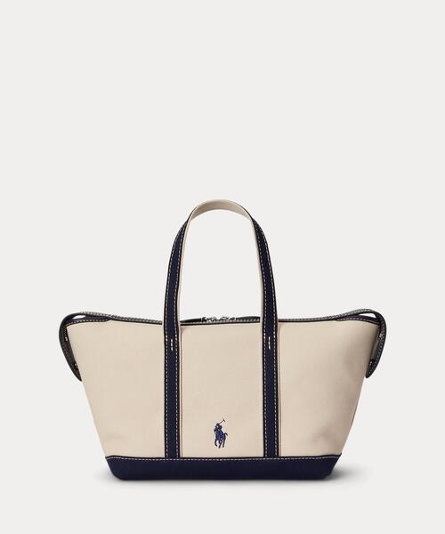 美品 Ralph Lauren ポロベア キャンバス ミニ ショッパートート Polo ベア キャンバス ミニ ショッパー トート（トートバッグ）｜POLO