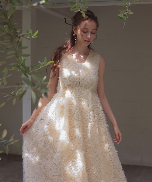 Dorry Doll(ドリードール)の「フリルチュールドレス(ドレス・レディース・ブラック/ホワイト系その他/グレー・M)」の1枚目の写真