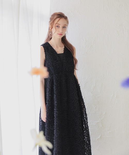 Dorry Doll(ドリードール)の「フリルチュールドレス(ドレス・レディース・ブラック/ホワイト系その他/グレー・M)」の2枚目の写真