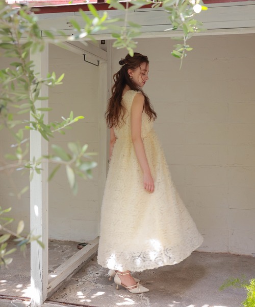 Dorry Doll(ドリードール)の「フリルチュールドレス(ドレス・レディース・ブラック/ホワイト系その他/グレー・M)」の4枚目の写真