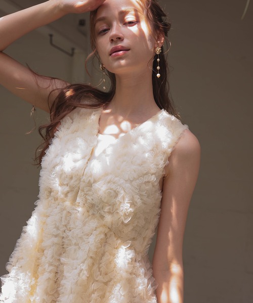 Dorry Doll(ドリードール)の「フリルチュールドレス(ドレス・レディース・ブラック/ホワイト系その他/グレー・M)」の9枚目の写真