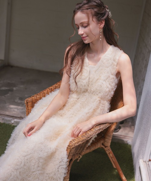 Dorry Doll(ドリードール)の「フリルチュールドレス(ドレス・レディース・ブラック/ホワイト系その他/グレー・M)」の12枚目の写真