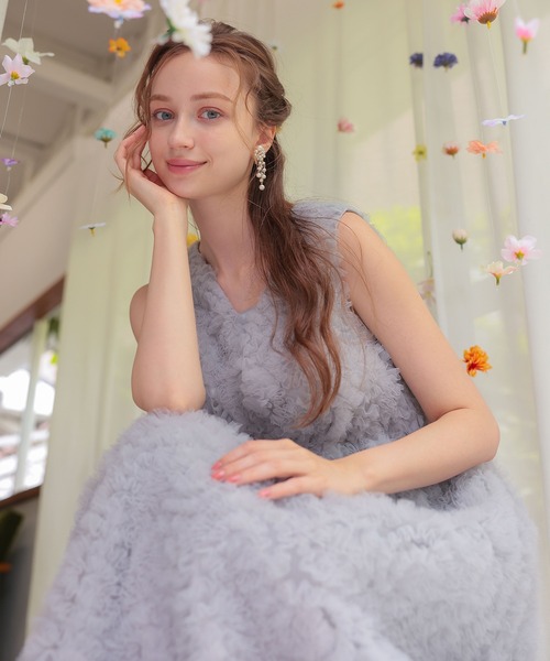 Dorry Doll(ドリードール)の「フリルチュールドレス(ドレス・レディース・ブラック/ホワイト系その他/グレー・M)」の16枚目の写真