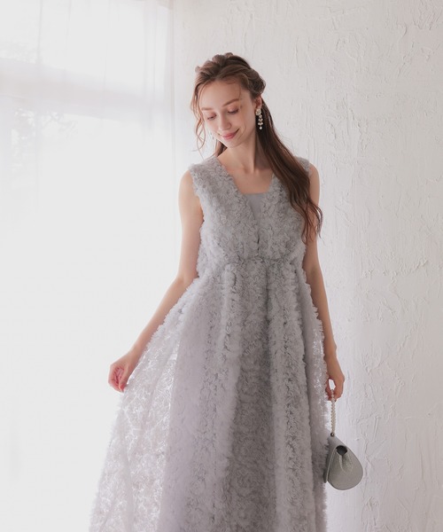 Dorry Doll(ドリードール)の「フリルチュールドレス(ドレス・レディース・ブラック/ホワイト系その他/グレー・M)」の20枚目の写真