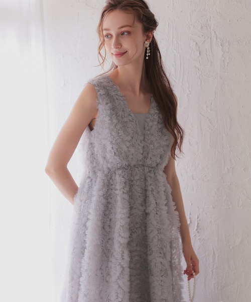 Dorry Doll(ドリードール)の「フリルチュールドレス(ドレス・レディース・ブラック/ホワイト系その他/グレー・M)」の22枚目の写真