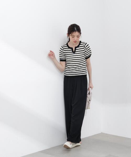 PROPORTION BODY DRESSING(プロポーションボディドレッシング)の「ヘンリーネック透かし編みニット / 1216170409(ニット/セーター・レディース・オレンジ/パープル/ブラック系その他・MEDIUM/SMALL)」の6枚目の写真