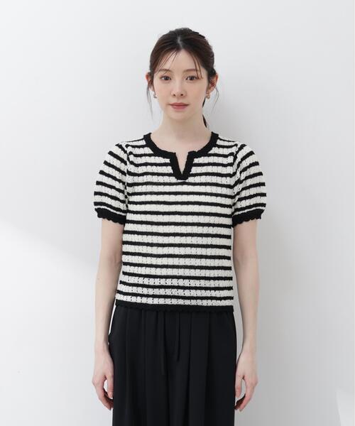 PROPORTION BODY DRESSING(プロポーションボディドレッシング)の「ヘンリーネック透かし編みニット / 1216170409(ニット/セーター・レディース・オレンジ/パープル/ブラック系その他・MEDIUM/SMALL)」の11枚目の写真