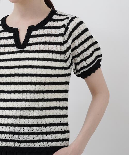 PROPORTION BODY DRESSING(プロポーションボディドレッシング)の「ヘンリーネック透かし編みニット / 1216170409(ニット/セーター・レディース・オレンジ/パープル/ブラック系その他・MEDIUM/SMALL)」の16枚目の写真