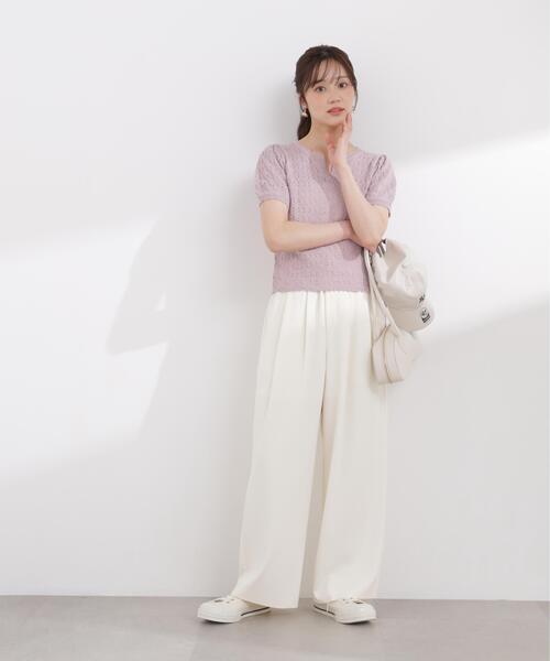 PROPORTION BODY DRESSING(プロポーションボディドレッシング)の「ヘンリーネック透かし編みニット / 1216170409(ニット/セーター・レディース・オレンジ/パープル/ブラック系その他・MEDIUM/SMALL)」の20枚目の写真