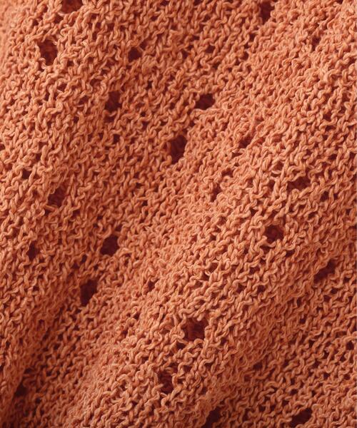 PROPORTION BODY DRESSING(プロポーションボディドレッシング)の「ヘンリーネック透かし編みニット / 1216170409(ニット/セーター・レディース・オレンジ/パープル/ブラック系その他・MEDIUM/SMALL)」の4枚目の写真