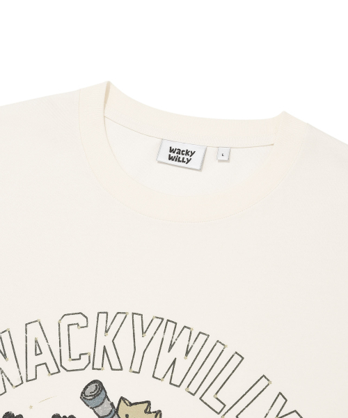 Wacky WiLLy(ワッキーウィリー)の「キキアンドドルフィングラフィック半袖Tシャツクリーム(Tシャツ/カットソー・レディース・その他・SMALL/MEDIUM/LARGE/X-LARGE)」の4枚目の写真