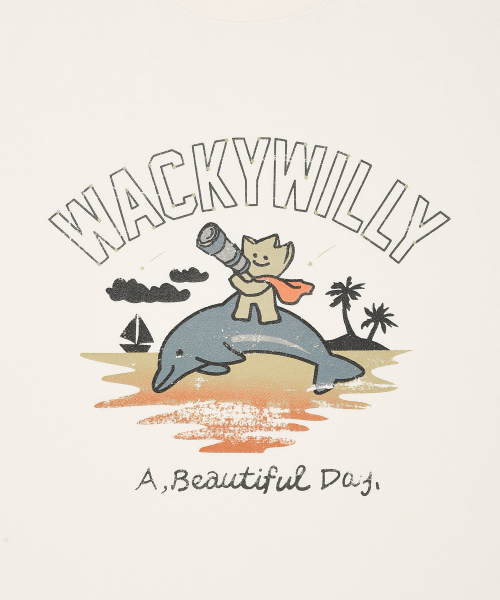 Wacky WiLLy(ワッキーウィリー)の「キキアンドドルフィングラフィック半袖Tシャツクリーム(Tシャツ/カットソー・レディース・その他・SMALL/MEDIUM/LARGE/X-LARGE)」の5枚目の写真