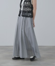 NAVY（ネイビー）の「NAVY 微光沢シアー タック フレアスカート（スカート）」