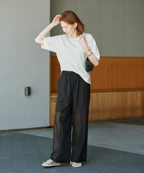 VERMEIL par iena(ヴェルメイユパーイエナ)の「ニットTシャツ(ニット/セーター・レディース・チャコールグレー/ホワイト/レッド/ネイビー・FREE)」の9枚目の写真