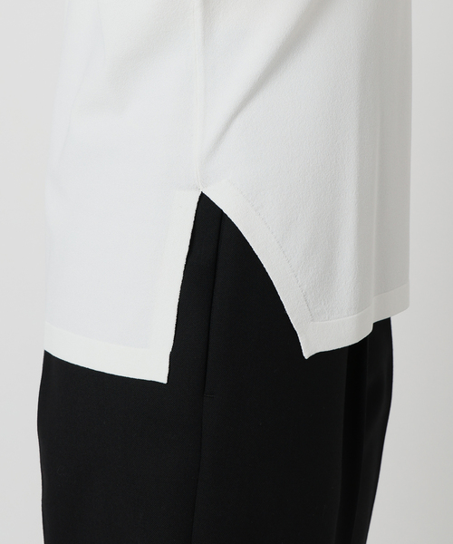 VERMEIL par iena(ヴェルメイユパーイエナ)の「ニットTシャツ(ニット/セーター・レディース・チャコールグレー/ホワイト/レッド/ネイビー・FREE)」の12枚目の写真