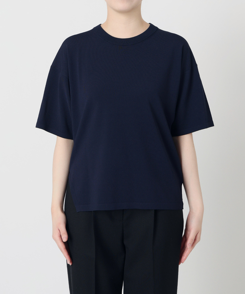 VERMEIL par iena(ヴェルメイユパーイエナ)の「ニットTシャツ(ニット/セーター・レディース・チャコールグレー/ホワイト/レッド/ネイビー・FREE)」の8枚目の写真