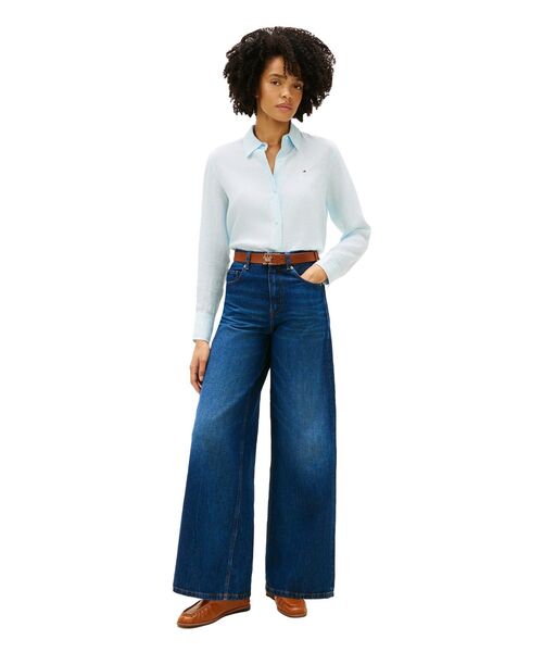TOMMY HILFIGER(トミーヒルフィガー)の「70's ワイドレッグジーンズ(デニムパンツ・レディース・インディゴブルー・27inch/26inch/25inch/28inch)」の5枚目の写真