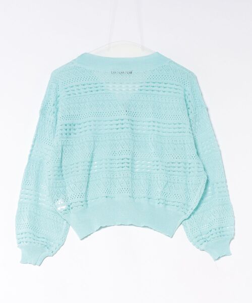 GORGE(ゴージ)の「《透かし編みショート丈》ニットカーディガン/フェミニン/春夏秋/全4色(カーディガン/ボレロ・レディース・サックスブルー/ブラック/オフホワイト/ライトグレー・F)」の9枚目の写真