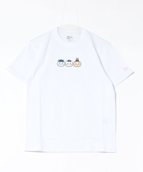 NEW ERA(ニューエラ)の「【NEW ERA/ニューエラ】半袖 コットン Tシャツ ちいかわ / ちいかわ・ハチワレ・うさぎ(Tシャツ/カットソー・レディース・ホワイト・M/S/L)」の1枚目の写真