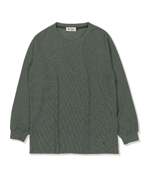 Foxfire（フォックスファイヤー）の「スラブリブラグランクルー（Tシャツ/カットソー・メンズ・ブラック系その他/グレー/ライトグリーン・L/S/M）」の3枚目の写真