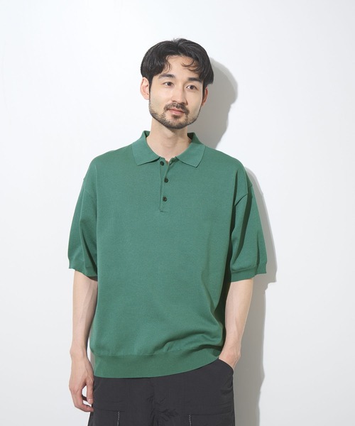 URBAN COLLECTION(アーバンコレクション)の「URBAN COLECTION オーバーサイズ ハイゲージ ニットポロシャツ(ニット/セーター・メンズ・ブラック/グリーン/ホワイト・XL/L/M/S)」の9枚目の写真