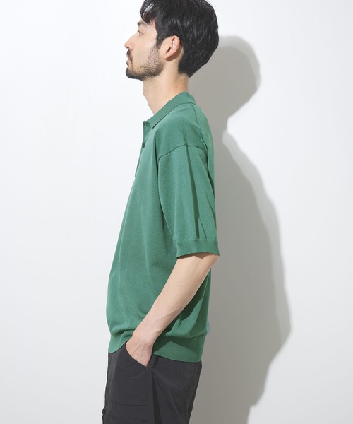 URBAN COLLECTION(アーバンコレクション)の「URBAN COLECTION オーバーサイズ ハイゲージ ニットポロシャツ(ニット/セーター・メンズ・ブラック/グリーン/ホワイト・XL/L/M/S)」の10枚目の写真